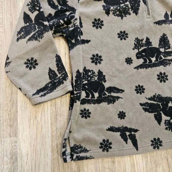 Vtg Lavon Bear Fleece Pullover Jacket Womens 2X Brown Nature Outdoors Gorpcore - Picture 4 of 8